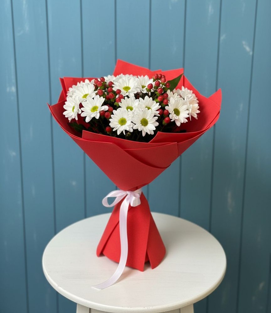 Букет цветов из: Хризантемы в Ковдоре