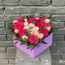 Цветочная композиция из Розы в коробке #REPLACE_PRED# Ковдоре