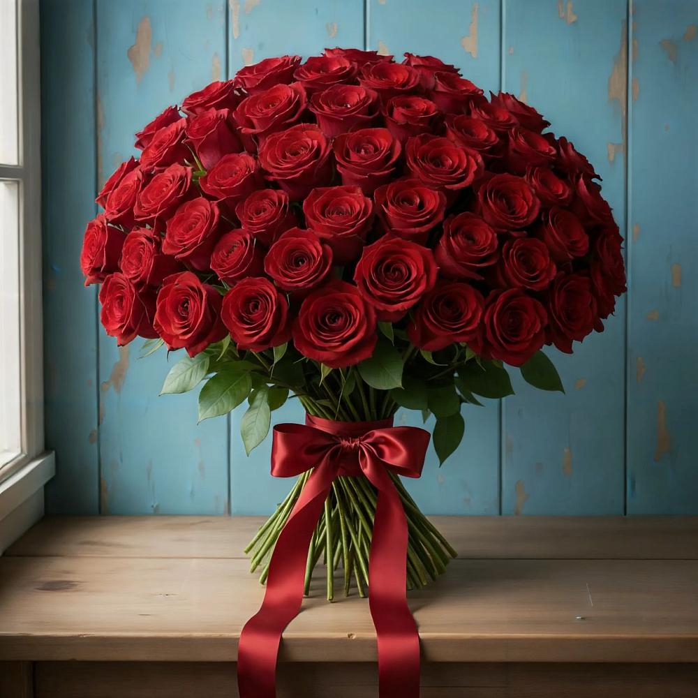 Букет Красные розы Блэк Меджик в Ковдоре