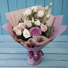 Букет цветов из:  Розы и Лизиантусы #REPLACE_PRED# Ковдоре