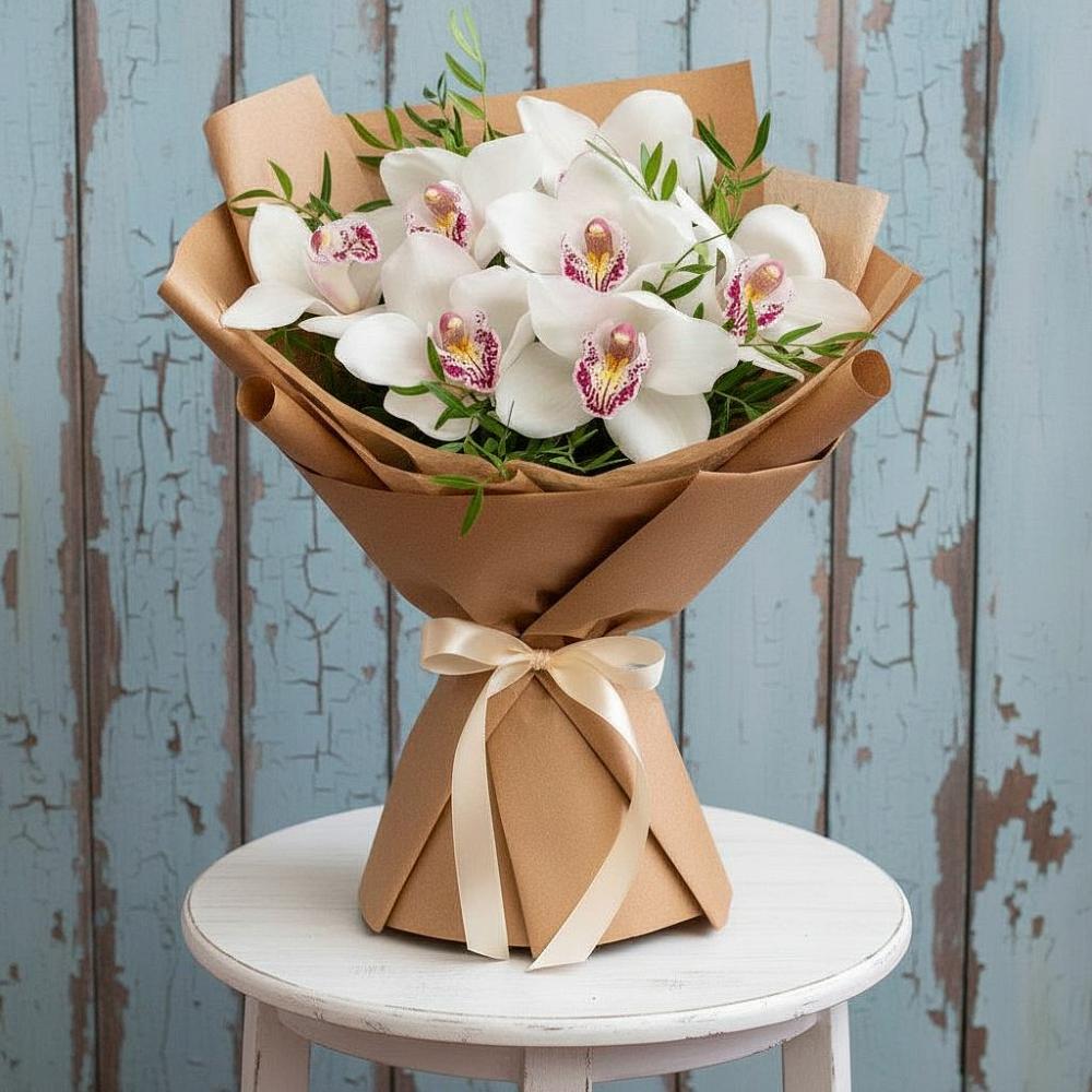 Букет цветов из: Орхидеи и Розы в Ковдоре