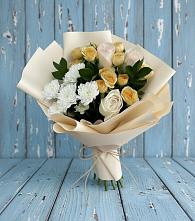 Букет цветов из:  Розы и Хризантемы в Ковдоре