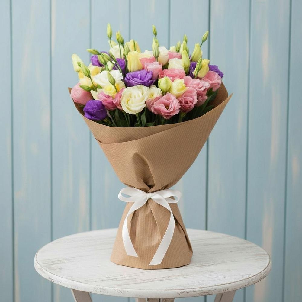 Букет цветов из: Лизиантусы в Ковдоре