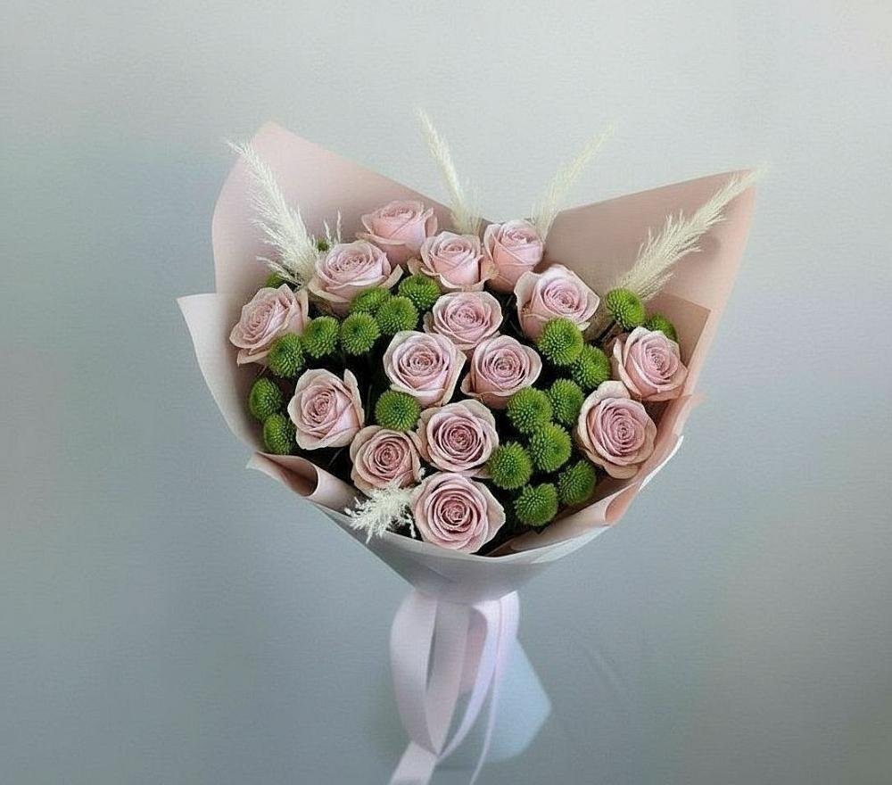 Букет цветов из: Розы и Хризантемы в Ковдоре