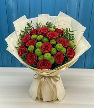 Букет цветов из:  Розы и Хризантемы #REPLACE_PRED# Ковдоре