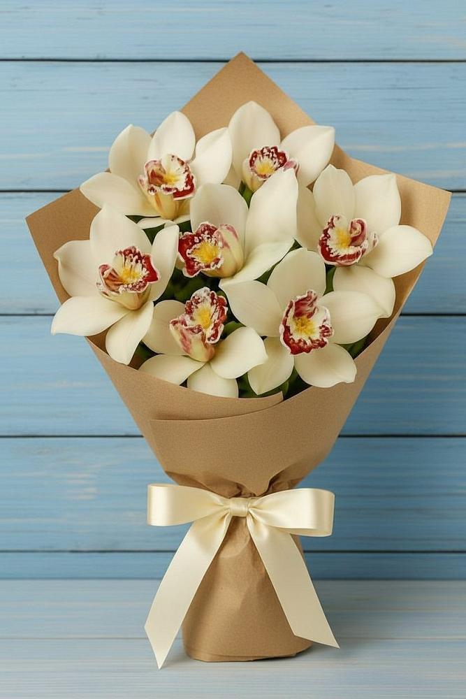 Букет цветов из: Орхидеи и Розы в Ковдоре